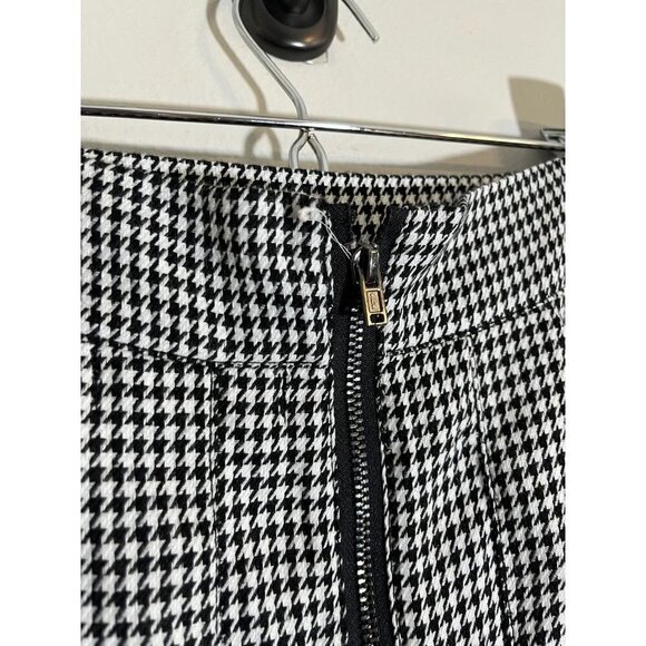 Torrid Houndstooth Preppy Skirt 14 Black Academia Classic Old Money Retro Grunge - Picture 6 of 12